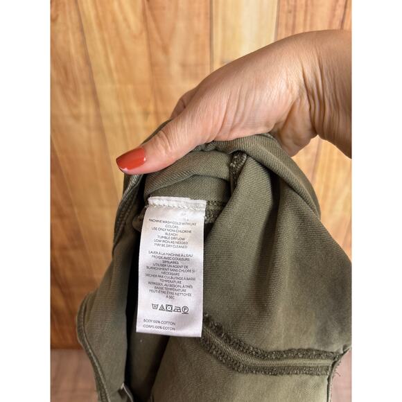 We The Free Oversized Jude Denim Overalls Olive Green Size XS - Picture 8 of 9